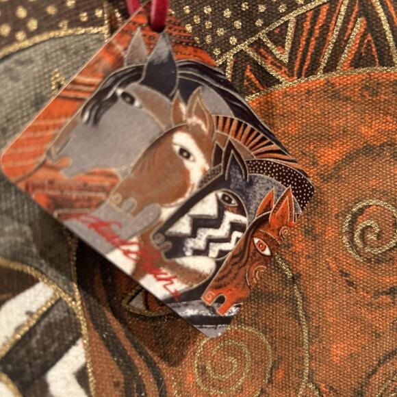 Laurel Burch Horses Moroccan Mares Arabian Mustang Zip Tote Bag Purse Hangtag - Picture 4 of 9